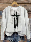 Women's Halloween Darkness Witch Printed Sweatshirt
